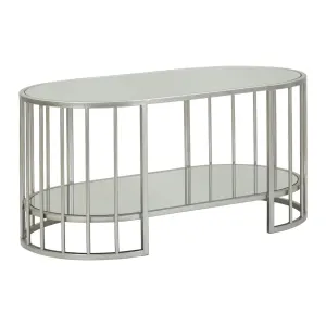 Table Basse Miroir Smire 90cm Argent