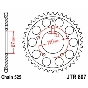 Couronne moto JT JTR807,48