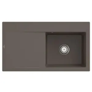 V&B; Évier Subway Style 50 D, avec garniture de vidage, commande manuelle, timber C-plus ; Villeroy…