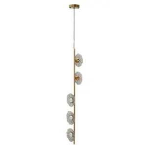 Suspension Verticale Design Emily 110cm Or & Gris