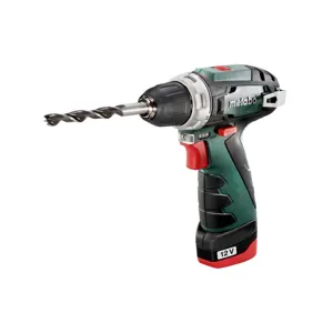 Perceuse-visseuse sans fil Metabo PowerMaxx BS Basic, coffret en plastique ; 12V 2x2Ah Li-Power + L…