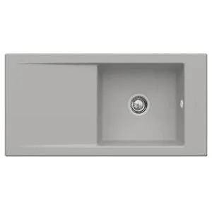 V&B; Évier affleurant Timeline 60 Flat avec garniture vidage, commande excentrique, fossil ; Viller…