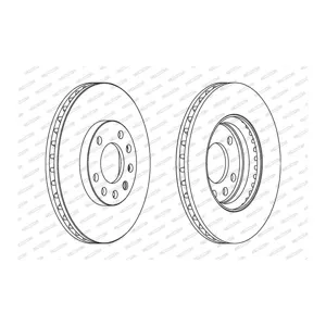 FERODO Disques de frein pour OPEL: Corsa (Ref: DDF1644C)