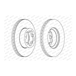 Disque De Frein Ferodo Ddf1555c Ford