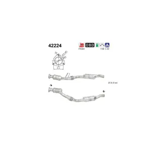 AS Catalyseur pour AUDI: A4 (Ref: 42224)