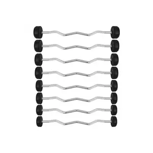 Barre de musculation caoutchouc bouclée HMS GSL35