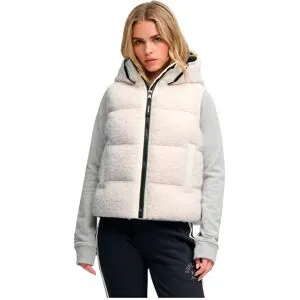 Superdry  - Borg Baffle Chalk White - 10 - Doudoune sans manches