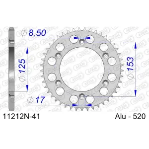 AFAM 11212N-51 Pignon couleur argent
