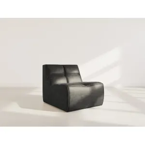 Alya - module d'assise en simili - noir
