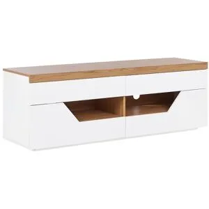 Meuble Tv Cheval Marron/blanc