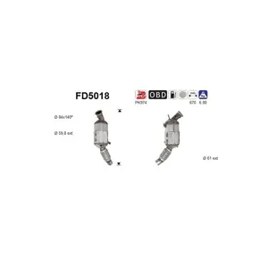 AS FD5018 Filtre à particules