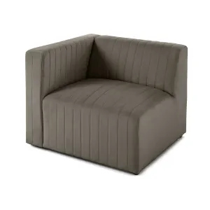 Nova - Module D'assise Gauche - En Velours - Gris