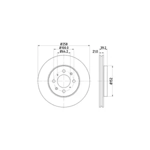 HELLA 8DD 355 114-451 Disque de frein