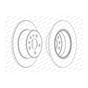 FERODO Disques de frein pour SAAB: 9-5, 9-3, 900 (Ref: DDF1083C)