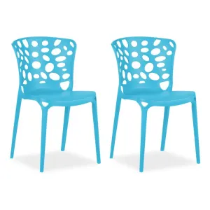 Chaise de jardin lot 2 chaises bleues