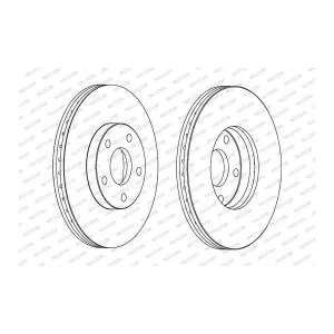 FERODO Disques de frein pour FORD: Connect (Ref: DDF1172)