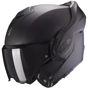 Casque Scorpion Exo-Tech Evo Solid Noir Mat - Casque Modulable Scorpion