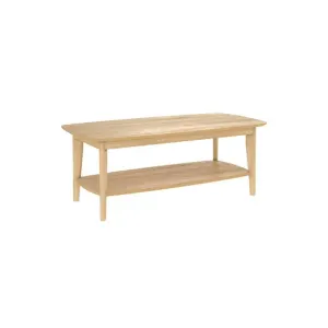 Maison Pavane Table basse rectangulaire en bois clair
