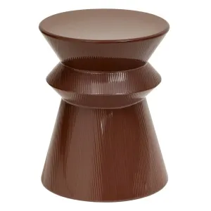 Table d'Appoint Totem Maya 35cm Marron