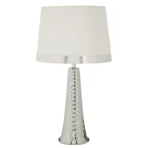 Lampe De Table Tower Argentée Design Moderne Élégant