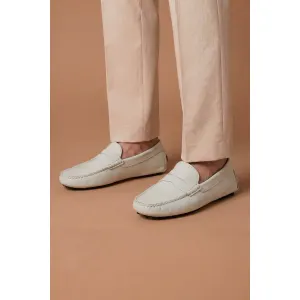 Mocassin cuir plongé couleur glace homme D'Arienzo, Taille ITA 40, Couleur Glace