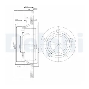 DELPHI Disques de frein pour AUDI: A4 (Ref: BG2987)