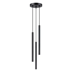 Lustre Acier Noir G9 3 Arche