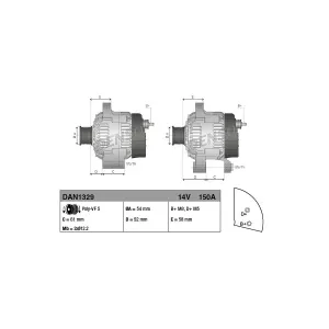 DENSO DAN1329 Alternateur