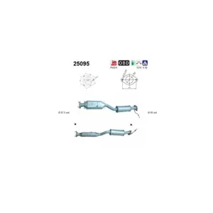 AS Catalyseur pour MAZDA: RX-8 (Ref: 25095)
