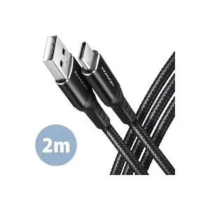 Câble Axagon USB Type A - Type C M/M 2m (Noir)