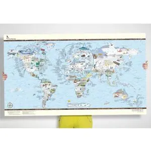 Awesome Maps - Carte du Monde Snowtrip Map - Carte