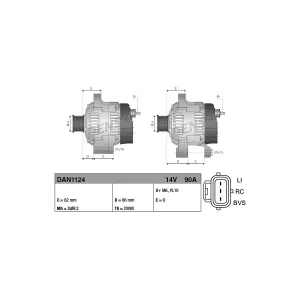 DENSO Alternateur pour FORD: Focus (Ref: DAN1124)