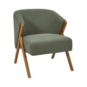 Fauteuil Design Côtelé Jules 72cm Vert
