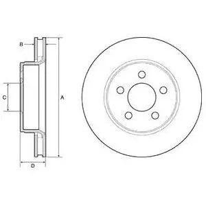DELPHI BG4642 Disque de frein