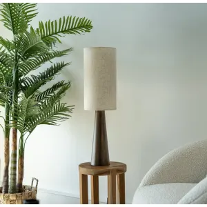 Lampe Louc, Bois, Marron, H.75 Cm, E27
