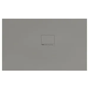 V&B; Bac à douche Squaro Infinity 130x80x4cm, gris, installation d'angle droite contre mur ; Viller…