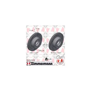 Disque De Frein Zimmermann 150.3423.53 Bmw