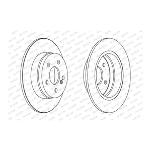 FERODO Disques de frein pour MERCEDES-BENZ: Classe C (Ref: DDF1689C)