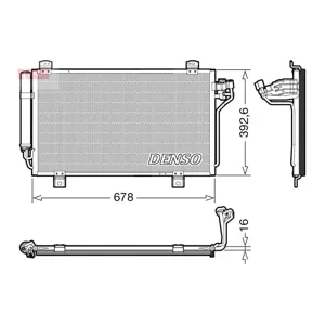 DENSO Condenseur, climatisation pour MAZDA: 3, 6 (Ref: DCN44015)