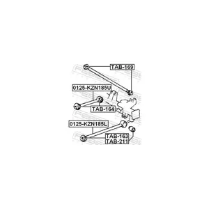 FEBEST Triangle de suspension pour TOYOTA: Land Cruiser, 4-Runner (Ref: 0125-KZN185L)