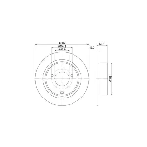 HELLA 8DD 355 115-491 Disque de frein