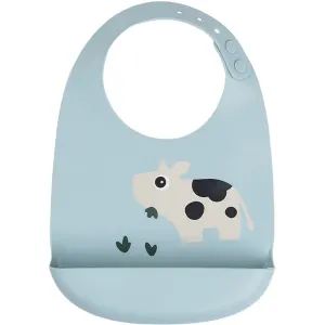 Bavoir en silicone Dotti Bleu