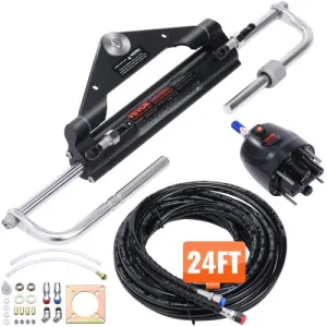 VEVOR Kit direction hydraulique hors-bord 150 CV système direction hydraulique marin, pompe à barre…
