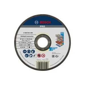 Disque à tronçonner à moyeu plat Rapido Multi Construction ACS 60 V BF, 115 mm, 1,0 mm ; Bosch (260…