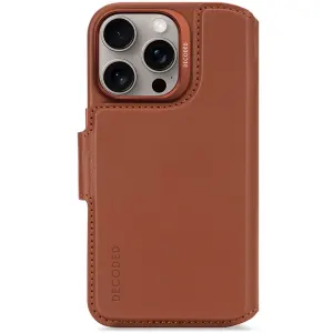 Decoded Decoded Leather Detachable Wallet iPhone Coque arrière iPhone 16 Pro marron D25IPO16PDW5TN