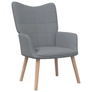 Chaise de relaxation Gris clair Tissu