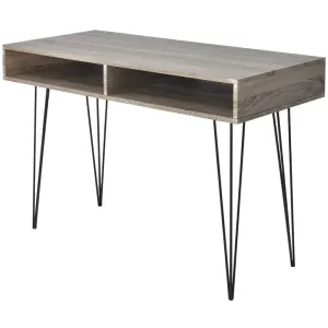 Bureau avec 2 compartiments gris