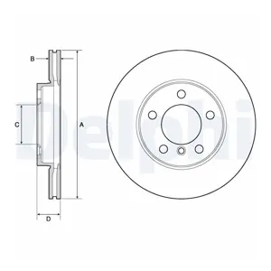DELPHI Disques de frein pour MINI: MINI (Ref: BG4668C)