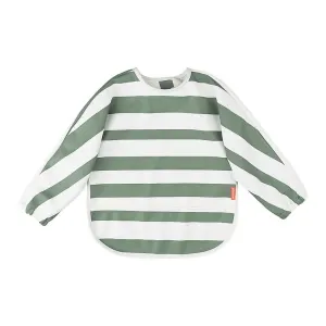 Bavoir à manches avec poche Stripes Vert