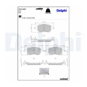 DELPHI LP5110EV Plaquettes de frein